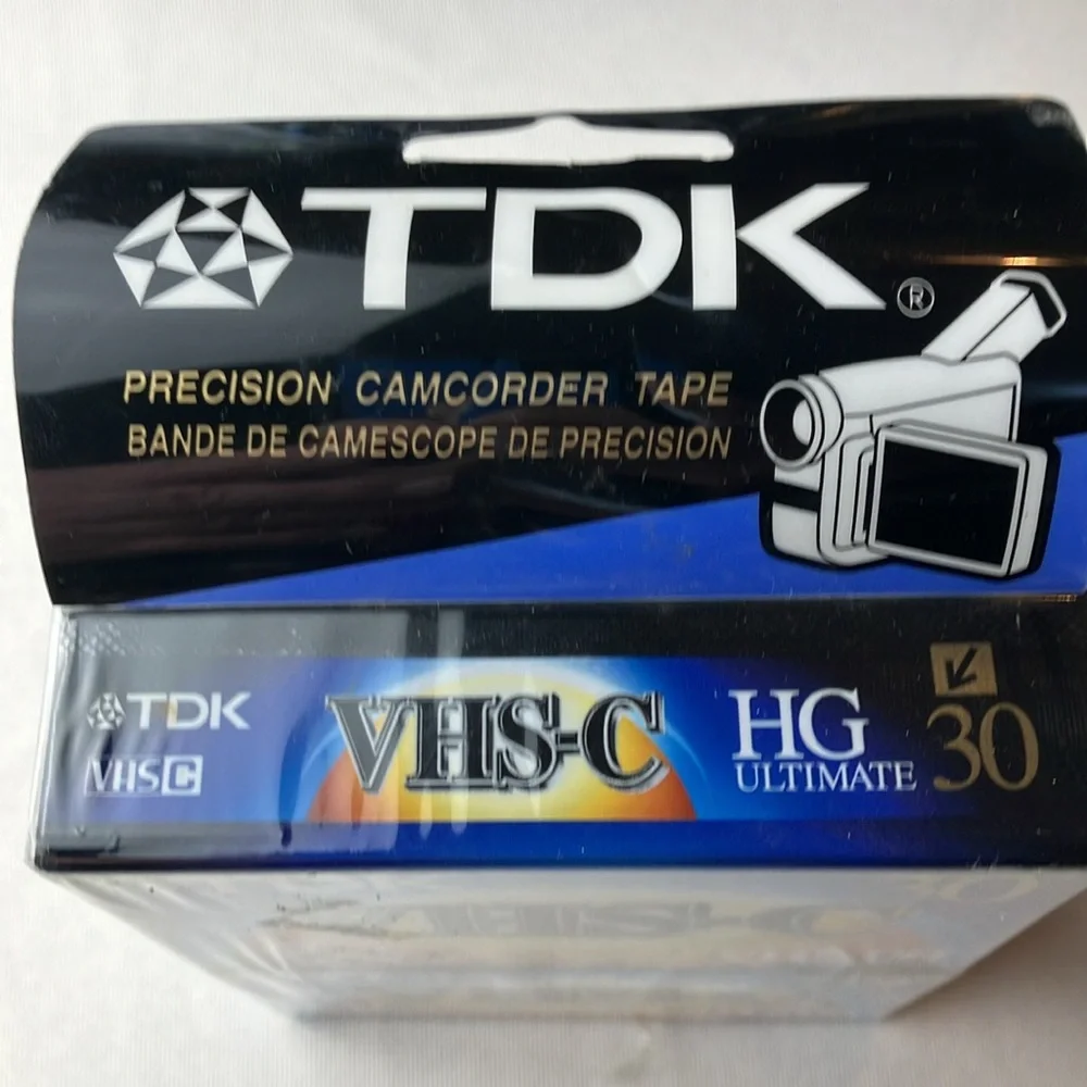 Lot of 4 TDK VHS-C HG Ultimate TC-30 Camcorder Videotape SEALED 4 Pack